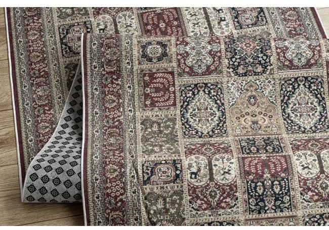 Protišmykový behúň LOTUS CASSETTES 39980 béžový / červený - Výpredaj