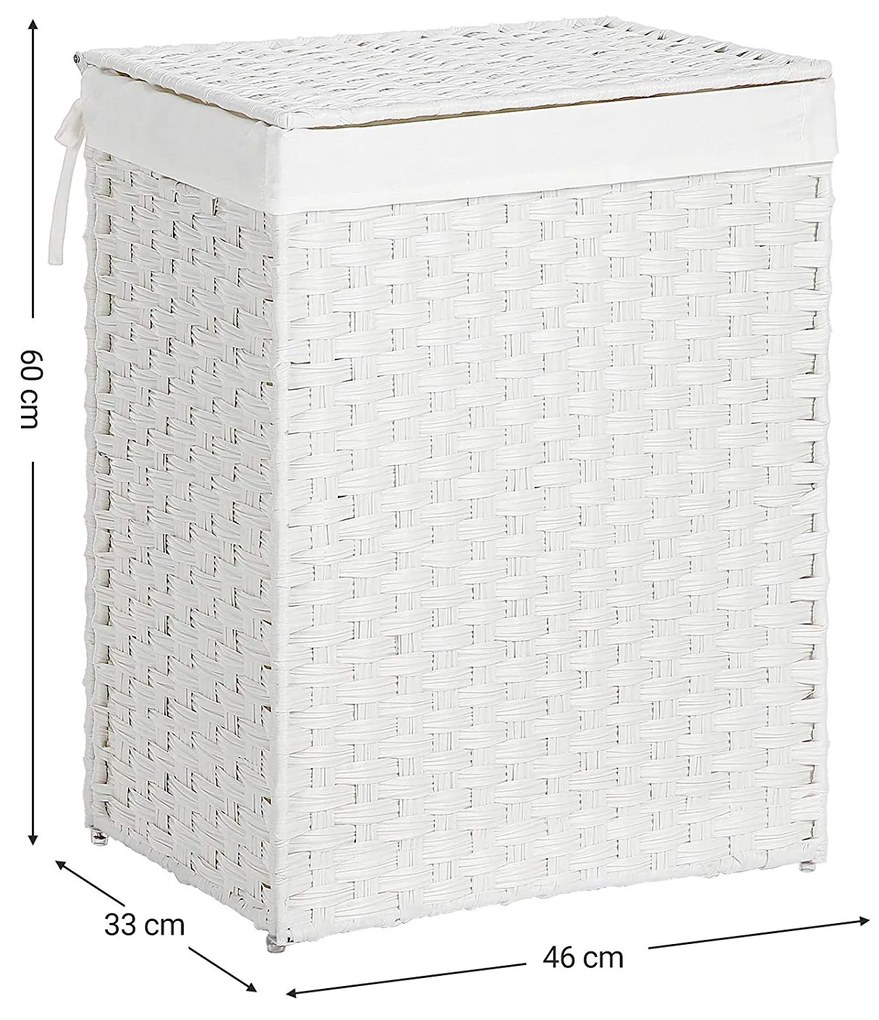 Koš na prádlo LAURA bílý