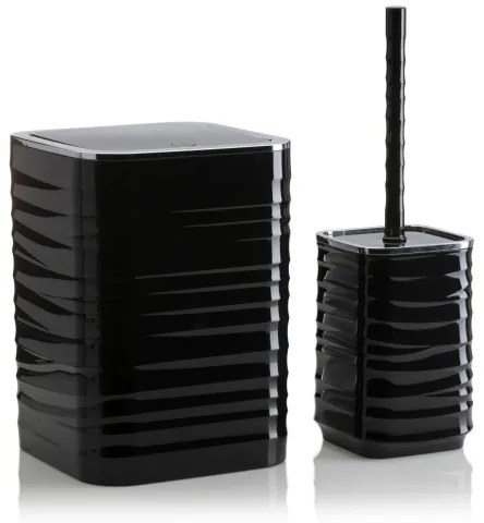 Kúpeľňový set WAVE 5 ks čierna/chróm