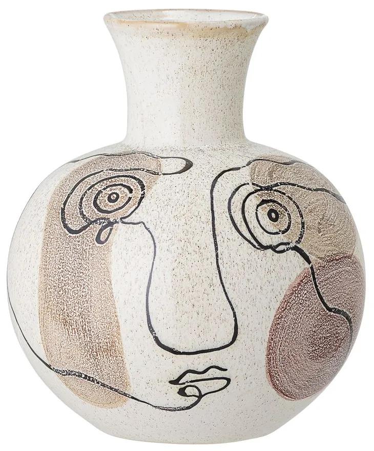 Bloomingville Keramická váza White Abstract