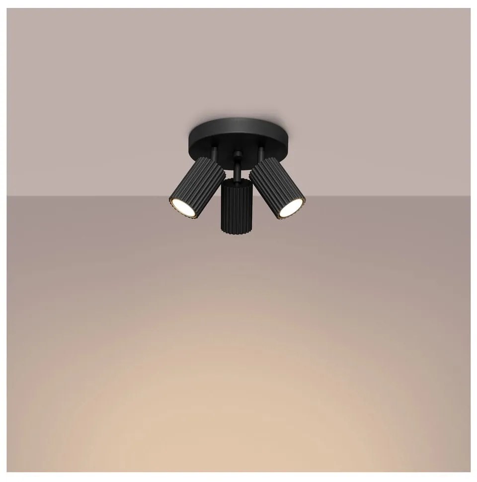 Čierne bodové svietidlo Gleam – Sollux