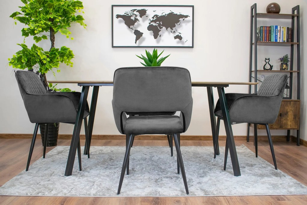 Kreslo AMALFI - tmavosivý zamat x 1 9401 71 00 00