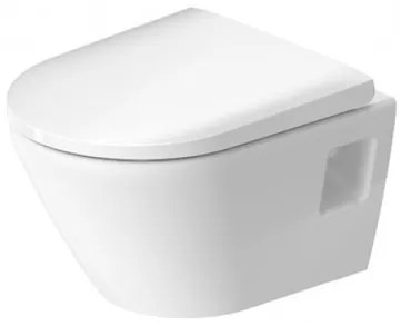 Duravit D-NEO závesná WC misa 37 x 48 cm Compact, Rimless, 2587090000 + WC sedátko SoftClose 0021690000, biela 45870900A1