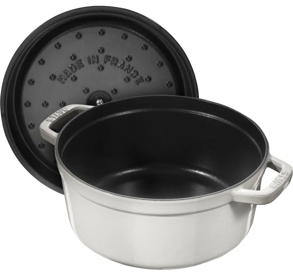 Staub Cocotte hrniec okrúhly 18 cm/1,7 l biela hľuzovka, 11018107