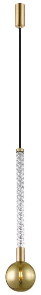 Zuma Line P0583-01A-2GHF - Luster na lanku MIDA 1xG9/6W/230V mosadz