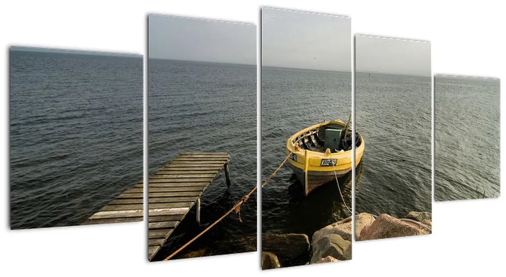 Loď na vode - obraz