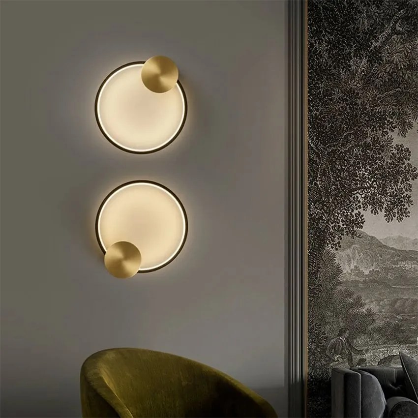 Toolight Toolight, LED nástenné svietidlo 30cm, 13W, APP1385-CW, zlatá matná, OSW-00939