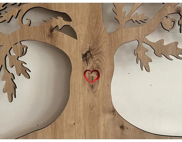 Li-Go 5732/DUB/S2 - LED Nástenná dekorácia LED/10W/5V 20000 mAh 68x80 cm dub