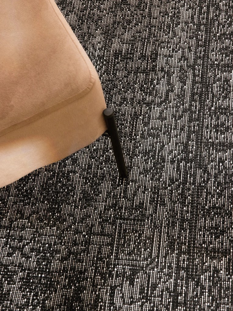 NORTHRUGS, Koberec behúň Duet Kona 106248 Black/White - na von aj na doma, 80x250, čiernobiela, chodba / predsieň