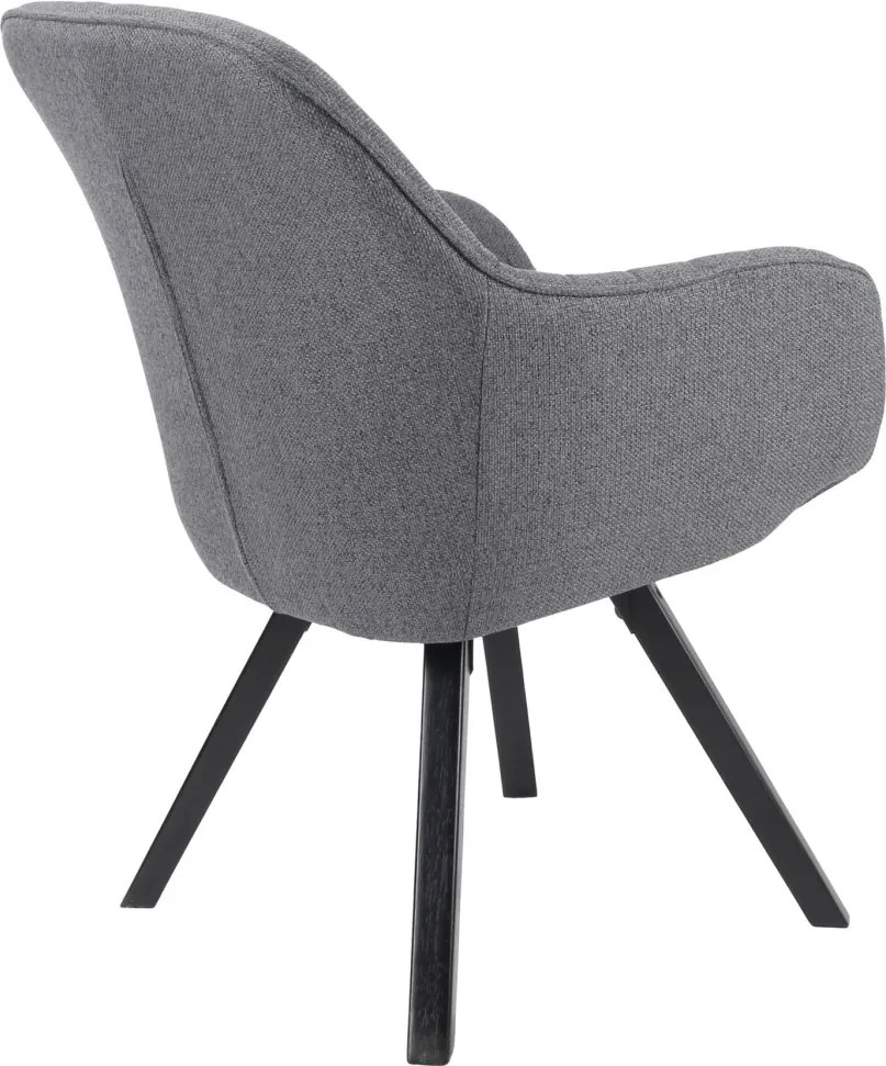 Jedálenská stolička Chrissy, stredne šedá tkanina
