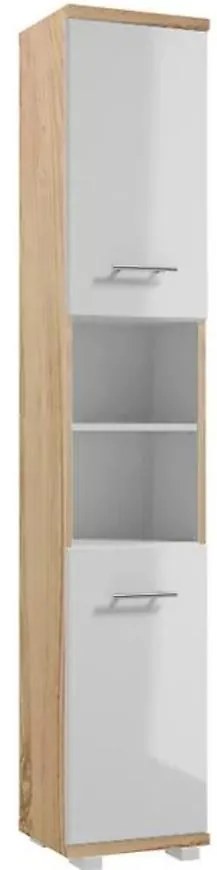 Vysoká skrinka do kúpeľne Bari C35 2D0S dub sonoma