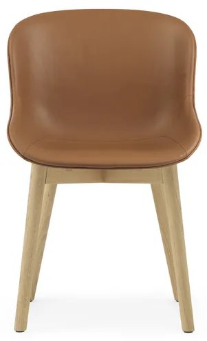 Stolička Hyg Chair Ultra Leather – hnedá/dub