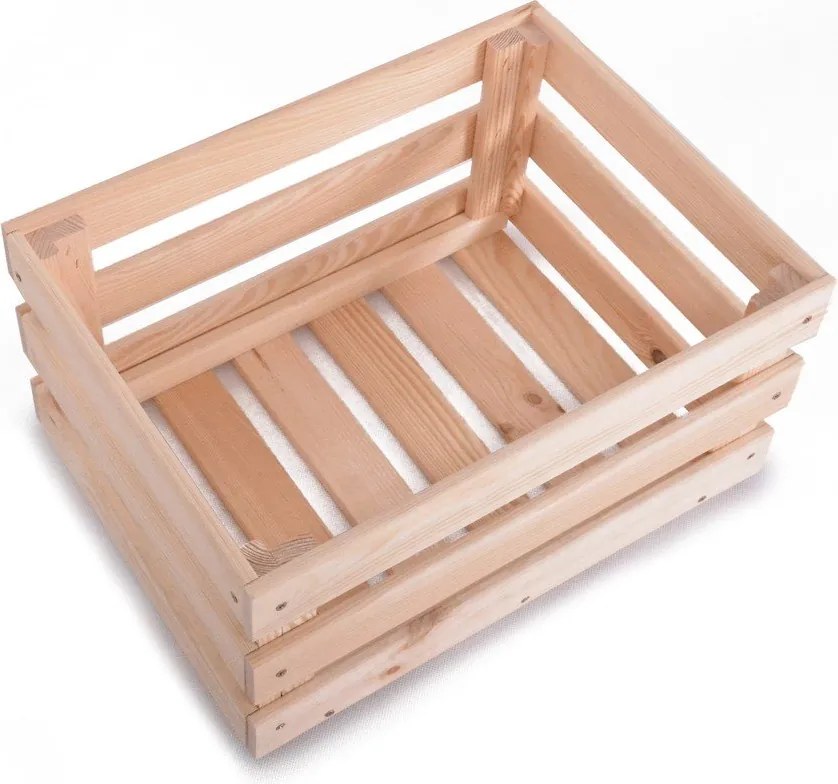 Drevený úložný box v prírodnej farbe 42x29x22 cm Apple Box – Rojaplast