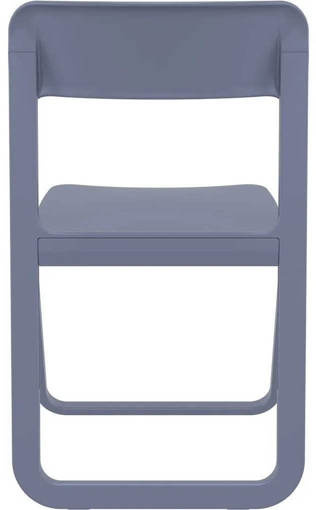 DREAM skladacia záhradná stolička bez podrúčok dark grey