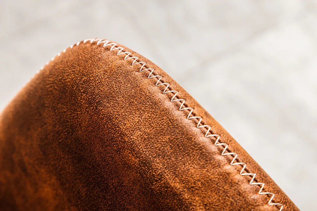 Stolička Mustang v industriálnom štýle hnedá