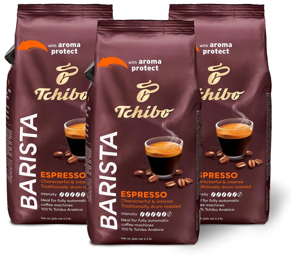 BARISTA Espresso - zrnková káva, 3 x 1 kg