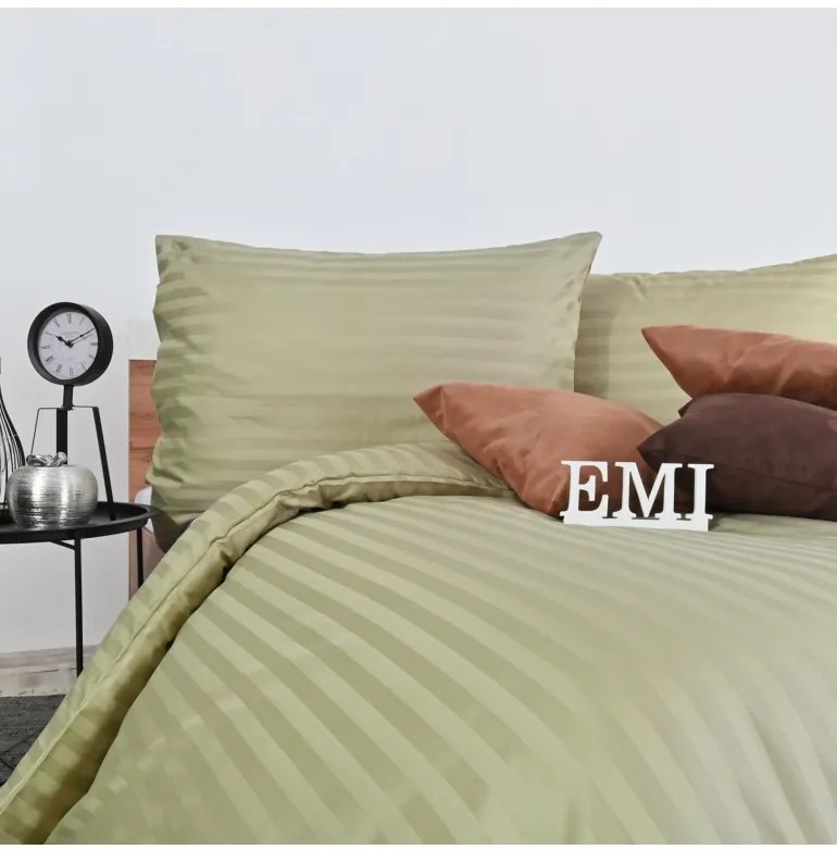 Obliečky damaškové hnedo-olivové EMI, Obliečka na vankúš valec veľký