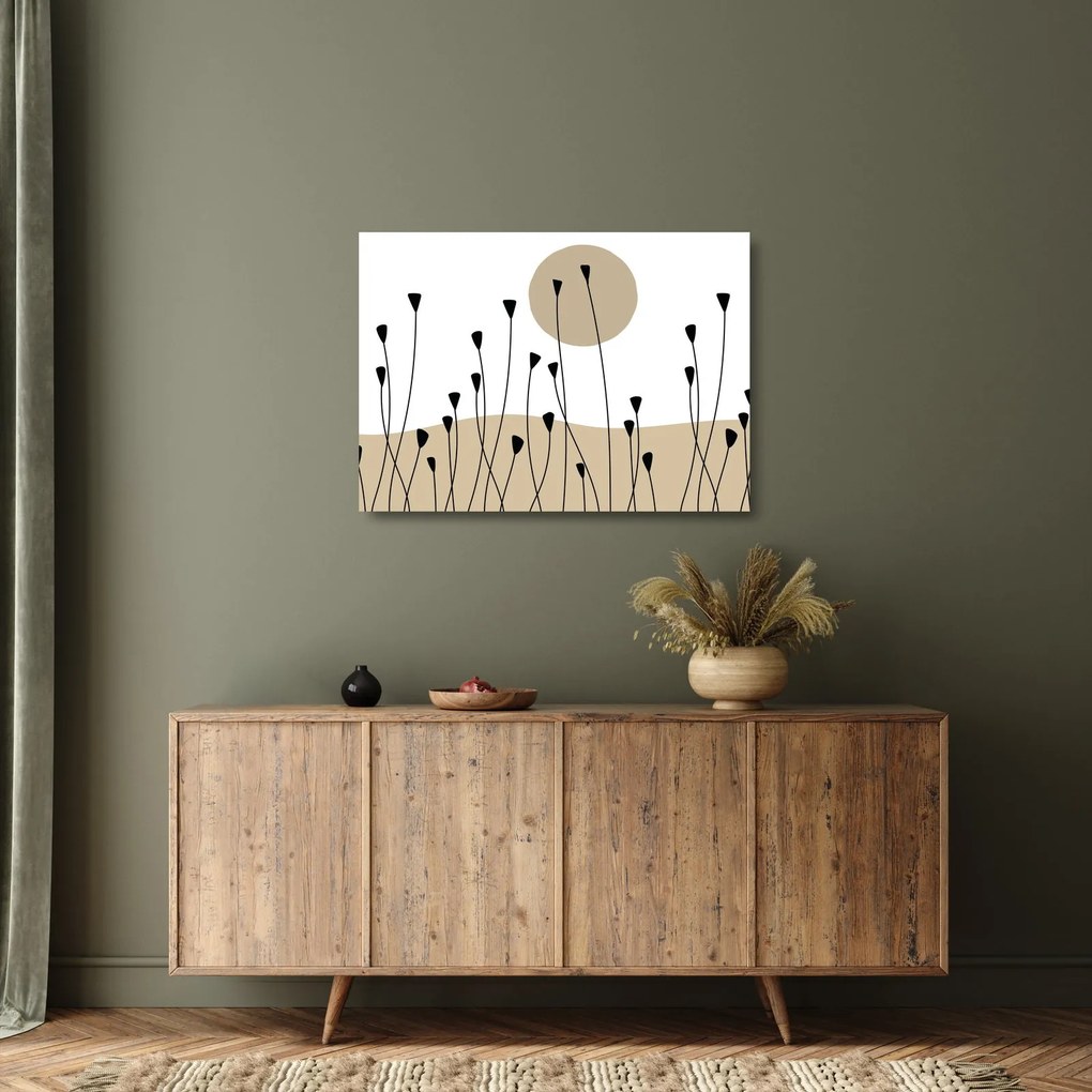 Sklenený obraz - Grafická lúka N⁰2 (70x50 cm)