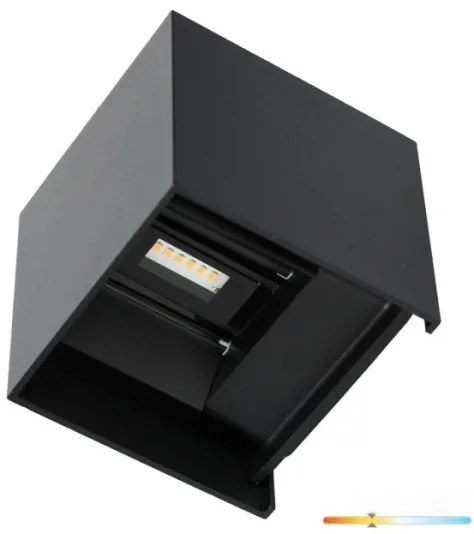 LED Vonkajšie nástenné svietidlo QUERK 2xLED/3W/230V 3000K IP54 čierna