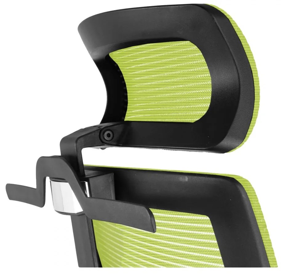 Kancelárska ergonomická stolička Neoseat DIBERTI — čierna/zelená, nosnosť 150 kg