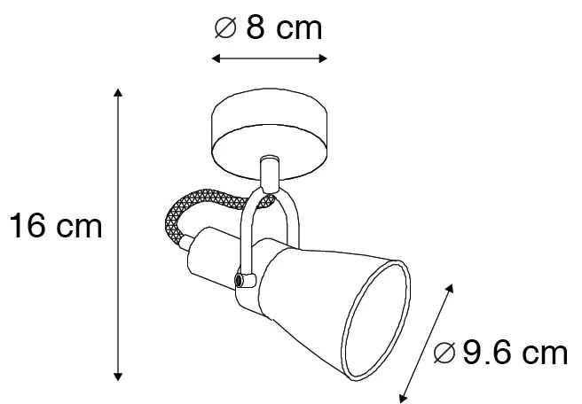 Klasické bodové svetlo medené - Jos 1