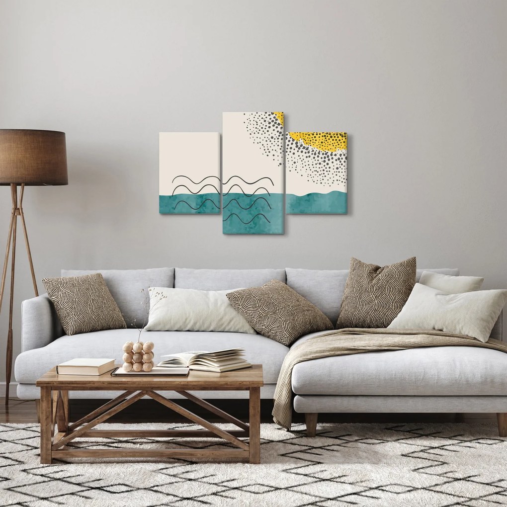 Obraz - Abstraktná maľba pláže N⁰1 (90x60 cm)