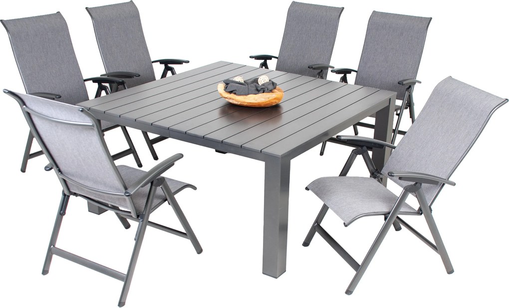 Doppler PRATO YELMO ALU, polohovacie kreslá, 6+1