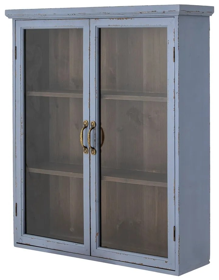 Modrá závesná vitrína z jedľového dreva 81x91 cm Hazem – Bloomingville