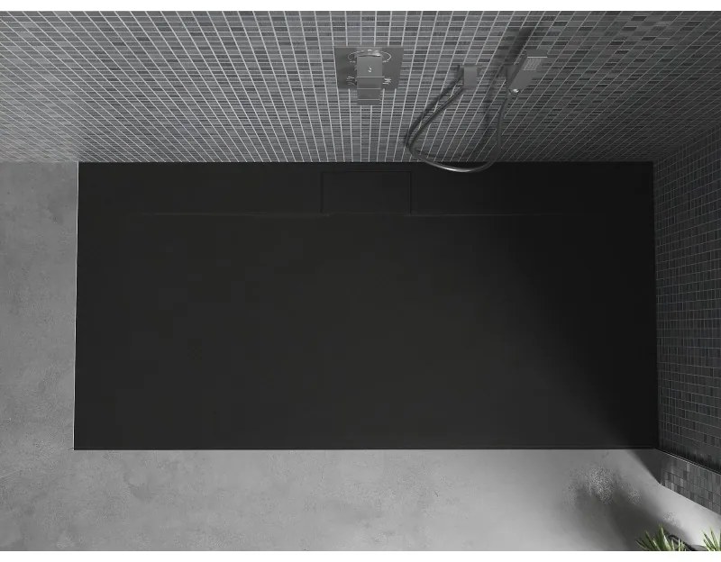 Mexen Egon, SMC obdĺžniková sprchová vanička 160 x 90 cm, čierna, 4R709016