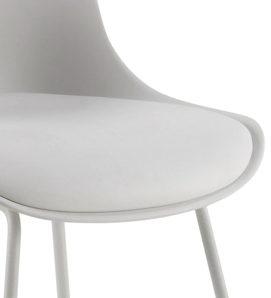 Biela barová stolička (výška sedadla 76 cm) Tina – Actona