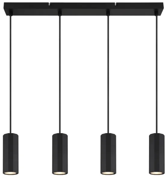 Globo 57918-4HB - Luster na lanku JAMES 4xGU10/25W/230V čierna