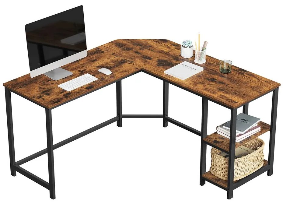 Rohový kancelársky stôl VASAGLE LWD72X