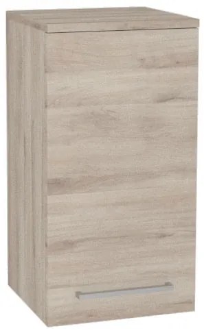 Mereo, Mereo Bino kúpeľňová skrinka horná 63 cm, ľavá, Multidecor, Dub Kronberg svetlý, MER-CN695DKRS