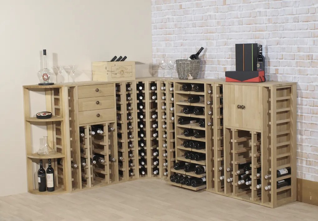 Expovinalia Regál na víno CANEDO II Materiál a odstín: Borovice s odstínem světlý dub