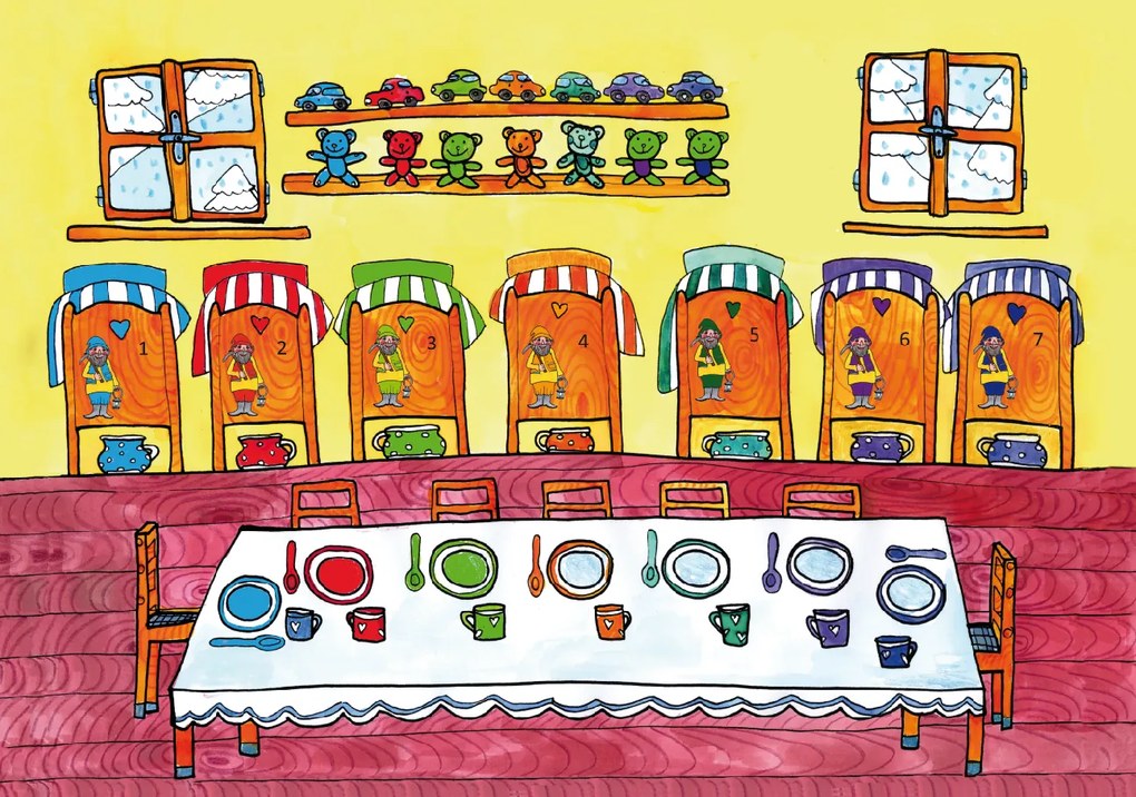 MARIONETINO Bábky a kulisy k rozprávke Snehulienka a sedem trpaslíkov