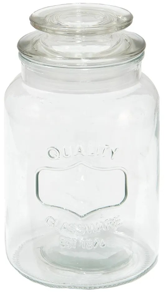 Sklenená úložná dóza s vekom - Ø 11*19 cm