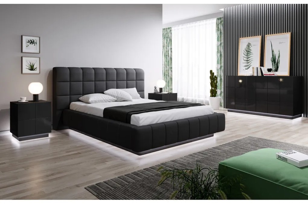 Cama Nočný stolík čierny Reja (2 ks)