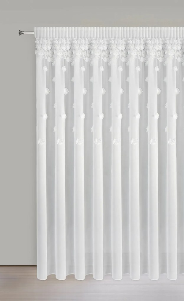 ZÁCLONA NA PÁSKE DIANA3 350X270 CM BIELA