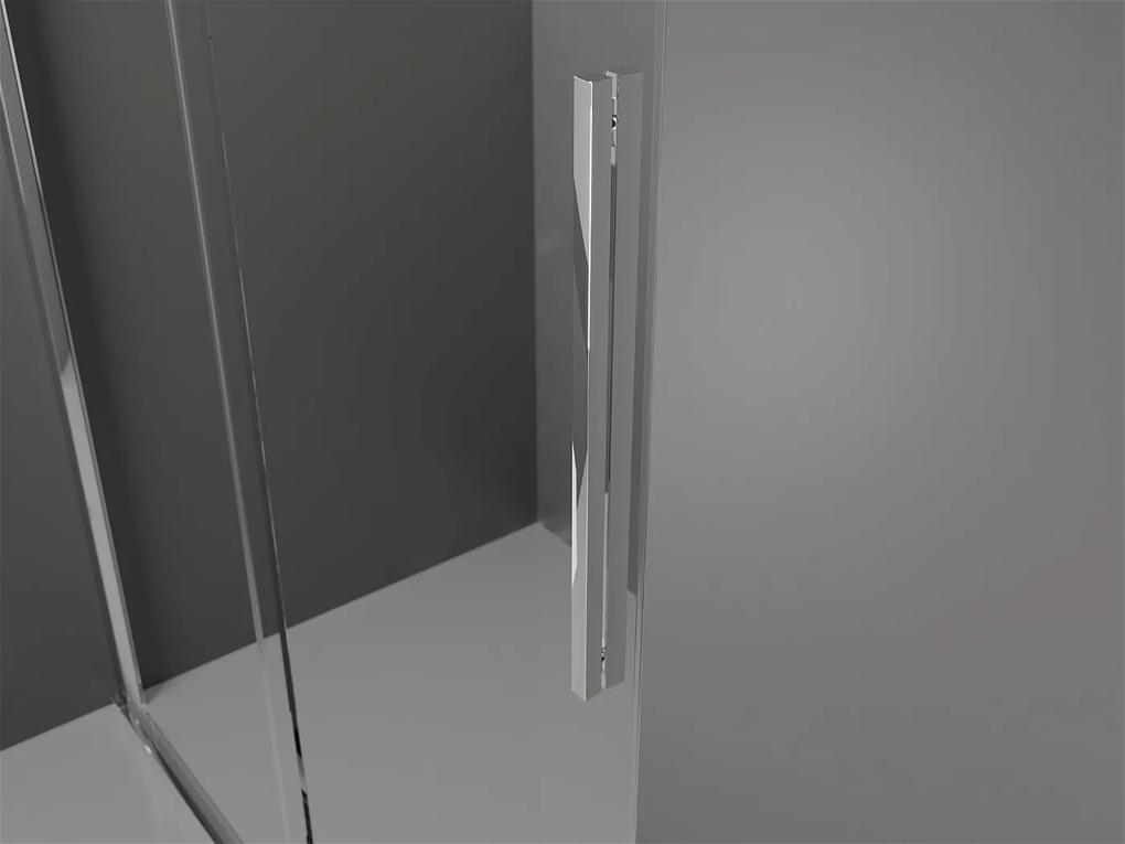 Mexen Velar, sprchový kút s posuvnými dverami 120(dvere) x 70(stena) cm, 8mm číre sklo, chrómový profil, 871-120-070-01-01