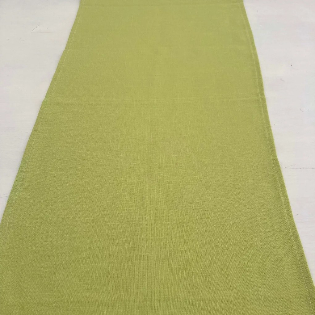 Behúň obrus 145x40 cm Ľan zelený