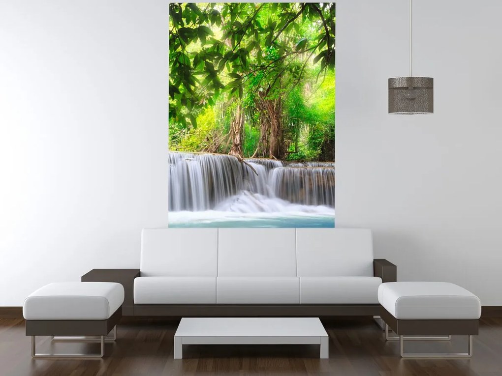 Gario Fototapeta Číry vodopád v džungli Veľkosť: 400 x 268 cm, Materiál: Vliesová