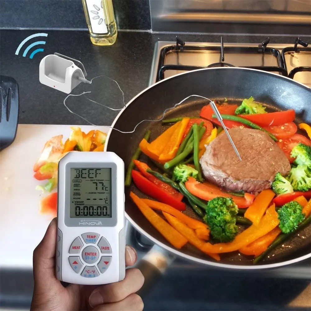 Digitálny teplomer - termosonda HiNOVA - sivý