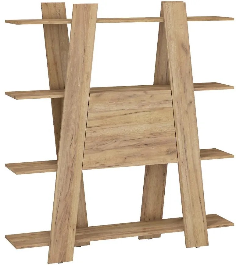 Regál Via 140-2D Craft Zlatý
