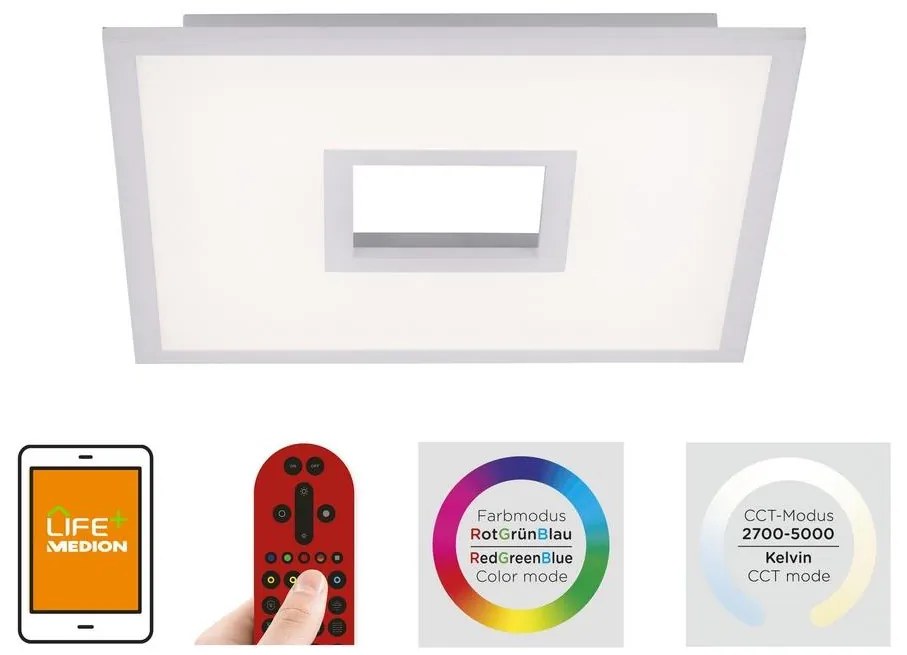 Leuchten Direkt - LED RGB Stmievateľné svietidlo LED/22,5W/230V + LED/5W + DO