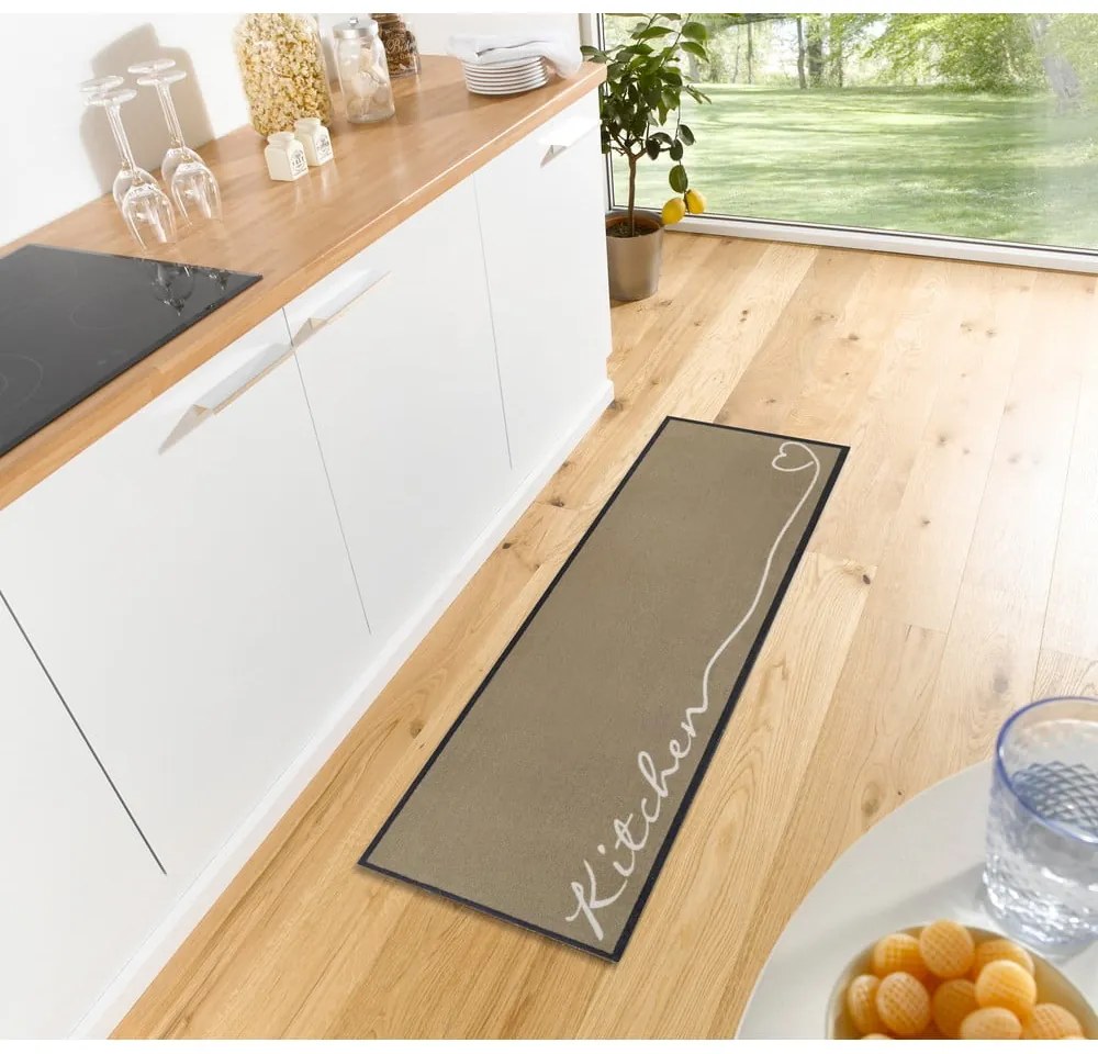 Béžový behúň Zala Living Kitchen, 50 x 150 cm