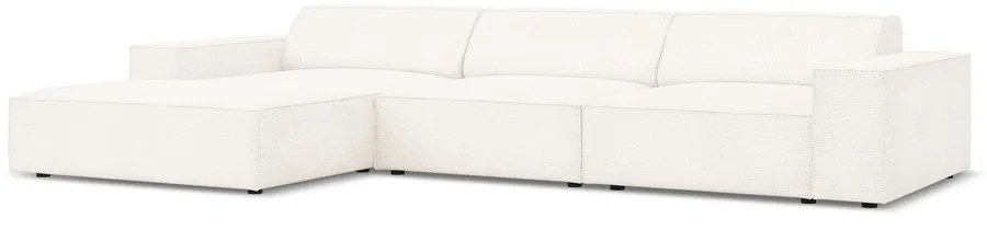 Béžová rohová pohovka z textílie bouclé (ľavý roh) Jodie – Micadoni Home