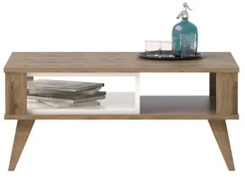 Konferenčný stolík IONIS 40x90 cm hnedá/biela