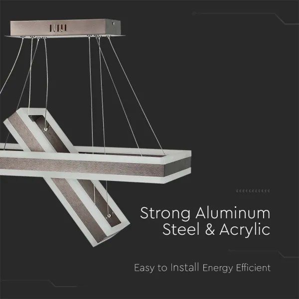 LED Stmievateľný luster na lanku LED/113W/230V 3000K hnedá