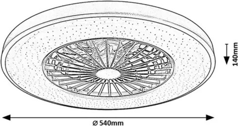 Rabalux 71334 - LED Stm. str. sviet. s ventilátorom DALFON 72W/230V 3000-6500K+DO