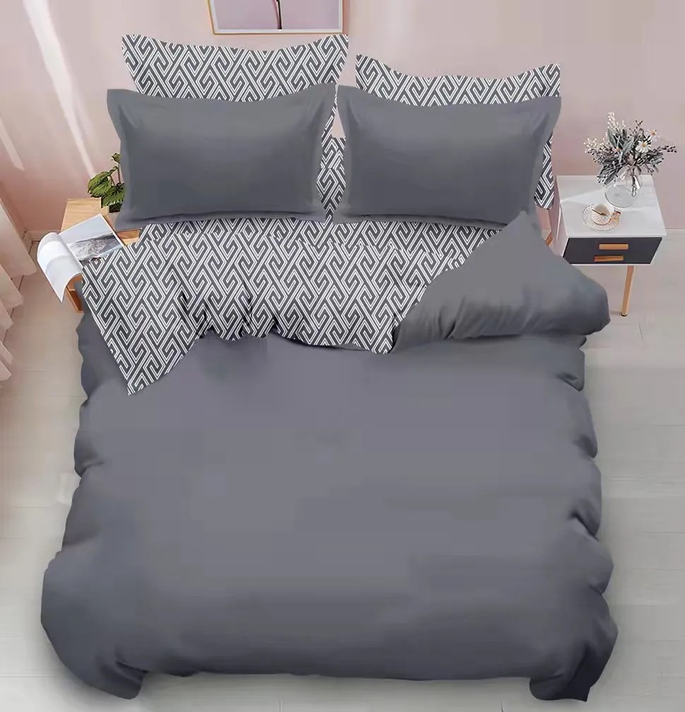 HopeHome GREY obojstranné obliečky 140x200 cm + obliečka na vankúš 40x50 cm ZADARMO
